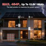 2 Packs 12V 100Ah MINI LiFePO4 Lithium Battery,1280Wh BCI Group 24 Lithium Iron Phosphate Battery 100A BMS 6000+ Cycles,Ideal For RV,Solar Off-Grid Systems,Backup