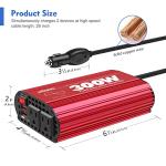 300W Pure Sine Wave Inverter with Dual USB Ports