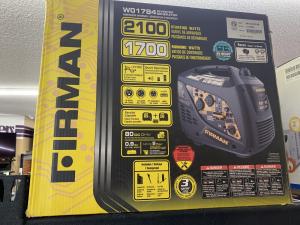 Firman W01784 Portable Generator, Gas, Recoil-Start With Parallel Kit, 2100/1700-Watt - Quantity 1