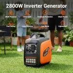 Oxseryn 2800W Portable Inverter Generator - Quiet & Reliable