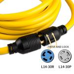 50ft Heavy Duty Generator Locking Power Cord