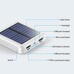 Xuniktek 12000mAh Solar Portable Charger with Cables