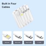 Xuniktek 12000mAh Solar Portable Charger with Cables