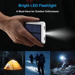 Xuniktek 12000mAh Solar Portable Charger with Cables