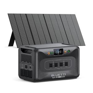 BLUETTI Apex 300 Solar Generator (2025 New) with 350W Solar Panel, 2764.8Wh LFP Battery Backup with 6 3840W AC Outlets (7680W Surge), 120V/240V Dual Voltage, Ideal for Camping and Off-Grid Living