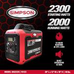 Simpson 2300 Watt Portable Inverter Generator