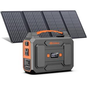 Portable Power Station with Solar Panel for Camping