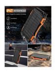 Portable Solar Power Bank 42800mAh with Flashlight