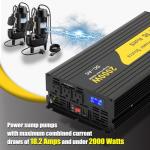 Miumoon 2000W Sump Pump Backup System