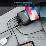 Renogy 72000mAh 266Wh 12v Power Bank with 60W PD, CPAP Battery for Camping, High Capacity Large Camping Power Bank with USB-C DC Wireless Charging & Flashlight, CPAP Battery Backup Power Supply