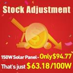 DOKIO 150W Portable Solar Panel Kit with USB Outputs