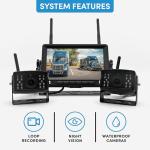 FalconEye Electronics 2nd Generation 200-300Ft Wireless Range Backup Camera for Trucks, Fleets. HD, 7inch LCD (3 Cam System)