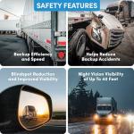 FalconEye Electronics 2nd Generation 200-300Ft Wireless Range Backup Camera for Trucks, Fleets. HD, 7inch LCD (3 Cam System)