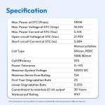 100W Monocrystalline Solar Panel for Off-Grid Power