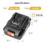 20V Max 6.0Ah Battery Replacement 2-Pack for Dewalt