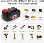 20V Max 6.0Ah Battery Replacement 2-Pack for Dewalt