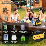 Portable Solar Generator with Panels and Flashlight