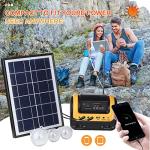Portable Solar Generator with Panels and Flashlight