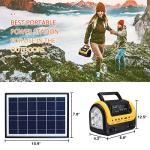 Portable Solar Generator with Panels and Flashlight