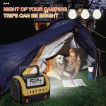 Portable Solar Generator with Panels and Flashlight