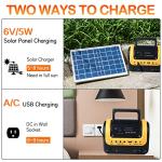 Portable Solar Generator with Panels and Flashlight