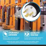 IronBox Electric 10A Locking Power Cord - 3 Feet