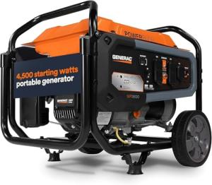 Generac 4,500W Gas Portable Generator - Electric Start