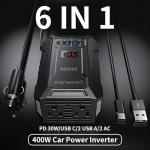 400W Car Power Inverter with USB and AC Ports