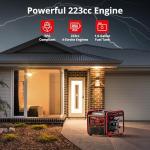 AMERISUN 4500W Gas Inverter Generator - Quiet & Lightweight