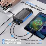 8000mAh Solar Power Bank with USB Ports