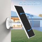 Solar Panel for Eufy Outdoor Camera, Camera Solar Panel Charger Compatible with Eufycam, Continuous Power Supply, 5W Solar Panel with 9.8ft Charging Cable, IP65 Waterproof, 2 Pack