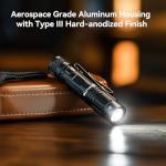 GripLite Pocket Flashlight, 500 Lumens Dual Fuel Rechargeable AA LED Light, Small EDC Flashlight with Clip for Camping, Hiking and Everyday Use