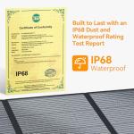 MESUVIDA 200 Watt Solar Panel IP68 Waterproof ETFE Coating Portable 24V MC4 Output Foldable Solar Panels for Power Stations Solar Generator Camping Off-Grid RV Emergency Backup Hurricane