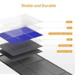 MESUVIDA 200 Watt Solar Panel IP68 Waterproof ETFE Coating Portable 24V MC4 Output Foldable Solar Panels for Power Stations Solar Generator Camping Off-Grid RV Emergency Backup Hurricane
