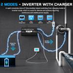 2500W Sump Pump Battery Backup System, Pure Sine Wave Inverter Charger with 25A Fast Charging, Auto Transfer Switch for Basement Flood Protection During Outages, LCD Remote, 12V Deep Cycle Compatible