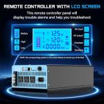 2500W Sump Pump Battery Backup System, Pure Sine Wave Inverter Charger with 25A Fast Charging, Auto Transfer Switch for Basement Flood Protection During Outages, LCD Remote, 12V Deep Cycle Compatible