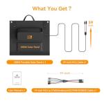 MESUVIDA 200 Watt Solar Panel IP68 Waterproof ETFE Coating Portable 24V MC4 Output Foldable Solar Panels for Power Stations Solar Generator Camping Off-Grid RV Emergency Backup Hurricane