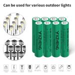 YXZHENG Solar Lights 8pcs AAA 300mAh NI-MH Battery 1.2v Rechargeable Garden Lights Controllers(8xAAA)