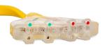 Wen 125V/250V 30-Amp 10-Gauge Flattened Under-Door Generator Extension Cord Splitter, 25-Foot (converts L14-30R to Four 5-20R outlets) (PC1420F)