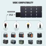 GRECELL 240W Portable Solar Panel for Power Station, Ultra Light Foldable Solar Panel Kit, 25% High Efficiency, IP65 Waterproof, Solar Charger for Outdoor Camping RV Boat Home Backup Power, Off-Grid