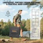 GRECELL 240W Portable Solar Panel for Power Station, Ultra Light Foldable Solar Panel Kit, 25% High Efficiency, IP65 Waterproof, Solar Charger for Outdoor Camping RV Boat Home Backup Power, Off-Grid