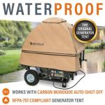 GenTent Open Frame Running Cover - Universal Adapter Kit Generator Tent (Beige, Original - Standard)