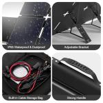 GRECELL 240W Portable Solar Panel for Power Station, Ultra Light Foldable Solar Panel Kit, 25% High Efficiency, IP65 Waterproof, Solar Charger for Outdoor Camping RV Boat Home Backup Power, Off-Grid