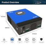 Anern 10KW Solar Inverter AC230V, Off-Grid Pure Sine Wave Inverter with 3 MPPT Solar Charger 13500W Solar Input & Battery-Free Design, Compatible with Water Pump, Generator & Home Appliances