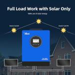 Anern 10KW Solar Inverter AC230V, Off-Grid Pure Sine Wave Inverter with 3 MPPT Solar Charger 13500W Solar Input & Battery-Free Design, Compatible with Water Pump, Generator & Home Appliances