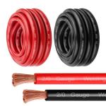 MOOKEERF 2/0 Gauge Battery Cable - 10FT Red + 10FT Black 2/0 AWG Welding Cable Flexible Stranded Oxygen-Free Pure Copper Wire for Automotive, Battery, Inverter, Solar, Marine and Generator