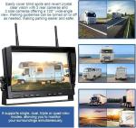 ZEROXCLUB 1080P Wireless Backup Camera System with 10 Inch DVR 3 Split Monitor, IP69 Waterproof Stable Signal Record Wireless 1 Rear and 2 Side View Cameras for RV Truck Trailer Camper (BW103SL-M)