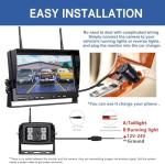 ZEROXCLUB 1080P Wireless Backup Camera System with 10 Inch DVR 3 Split Monitor, IP69 Waterproof Stable Signal Record Wireless 1 Rear and 2 Side View Cameras for RV Truck Trailer Camper (BW103SL-M)