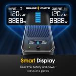 GOLDENMATE 1000VA/800W Lithium UPS Battery Backup and Surge Protector, Backup Battery Power Supply with LiFePO4 Batteries(230.4 Wh), Pure Sinewave UPS System, 8 Outlets, LCD Display, New Upgrade Ver