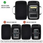 co2CREA Hard Travel Case Compatible with Anker SOLIX C300 / C200X Portable Power Station, Outdoor 288Wh LiFePO4 Battery 300W Solar Generator
